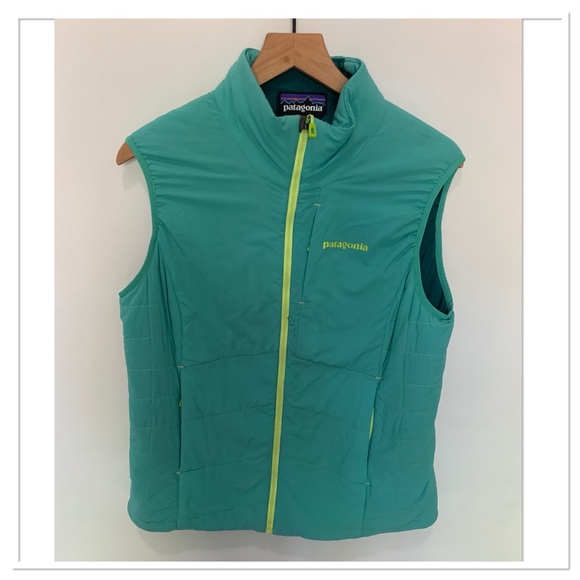 Patagonia Nano Air Vest Light Durable Zip Up Front Howling Turquoise Size Large - Picture 1 of 9